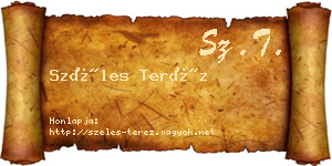 Széles Teréz névjegykártya